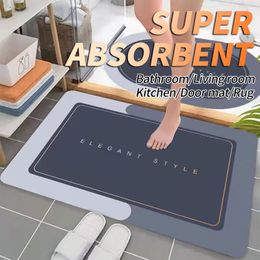 Carpet Bathroom Mat Absorbent Customise Modern Simple Non Slip Diatom Mud Quick Drying High Qualit Home Oil proof Kitchen Bath 230525