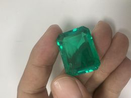 Loose Gemstones Pirmiana 10x16mm Lab Created Emerald Columbia Colour Gemstone For Jewellery Ring Making