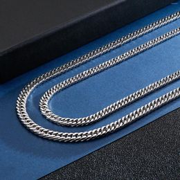 Chains 5/6/7mm Stainless Steel Chain Necklaces For Women Men Long Hip Hop Necklace On The Neck Fashion Jewellery Accessories Friends Gift