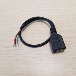 10pcs/lot Adaptador USB 2.0 A Female Data Power Cable Terminal 28AWG 30cm for PC DIY