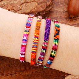 Charm Bracelets Bohemian Peruvian Knot Bracelet Colorf Cotton Braided Rope Chain Anklet Ethnic Jewellery Drop Delivery Dhmf6