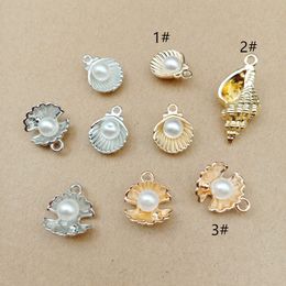 10pcs Pearl Shell Conch Charms for Jewellery Making Crafting Fashion Earring Pendant Necklace Bracelet Accessories Diy Finding