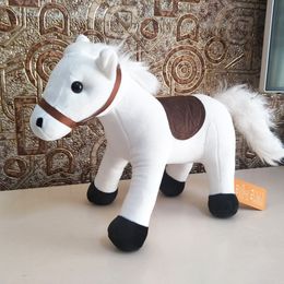 35cm Simulation White Horse Plush Toys for Christmas Birthday Gift Cute Cartoon Baby Kid Stuffed Toy Collections Home Desk Decor