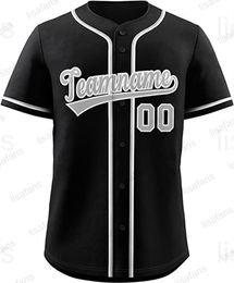 Custom Baseball Jersey Personalised Stitched Hand Embroidery Jerseys Men Women Youth Any Name Any Number Oversize Mixed Shipped Black 0526007