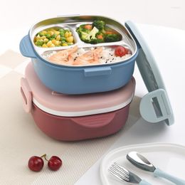 Dinnerware Sets Heating Stainless Steel Lunch Box Portable Grids Bento Healthy Storage Containers For Student School Office Meal Boxes