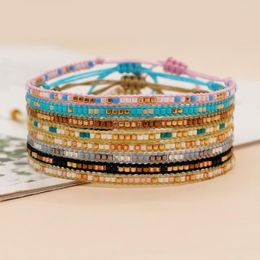 Charm Bracelets Rope Chain Women Miyuki Seed Beaded Bracelet For Teen Girl Friendship Pulsera Boho Jewelry Handmade Gift