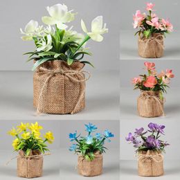 Decorative Flowers Artificial Plants Bonsai Simulation Pot Fake Potted Ornaments For Home Room Table Decoration El Garden Decor