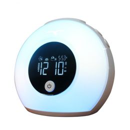 Clocks Accessories Other & Bluetooth Music Alarm Clock With Light Student Wake Up Vibration Creative Gift Colorful Atmosphere Night Dropship