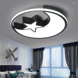 Ceiling Lights Simple Modern Led Light Stars Moon Bedroom Lamp Warm Romantic Dimmable Boys And Girls Children Room Chandelier