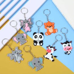 Keychains 1 PVC advertising small gift spotted panda bag pendant new soft plastic doll DIY keychain accessories G230525