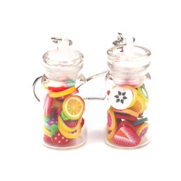 Unique Creative Cup Drop Earrings Personalizeds Fruit Glass Bottle Novelty Hanging Pendant Earrings Girls Ladies Jewelry