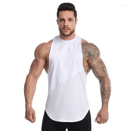 Men's Tank Tops Men Casual Top Gym Sleeveless Shirt Bodybuilding Vest Fitness Tees Loose Basketball Clothing Sportswear