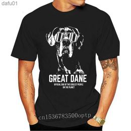 Men's T-Shirts New Men Great dane - great dane official dog of the coo t shirt printed cotton Euro Size S-3xl homme Fit Casual Family shirt L230520