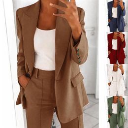 Women's Suits Women's Blazer Coat Elegant Sporty Summer Long Sleeve Cardigan Suit Jackets Business Oversize Spring Thin Outerwear