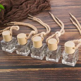 500pcs 6ML Car Perfume Bottle Essential Oils Diffuser Pendant Ornament Air Freshener For Home Fragrance Empty Glass