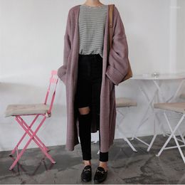 Women's Sweaters VANOVICH Autumn Korean Style Women Long Sweater Coats Casual Wild Loose Fashion Ladies Long-sleeved Cardigan