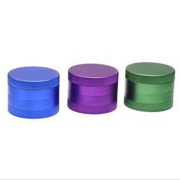 Smoking pipe New flat plate large vertical grain Aluminium alloy 4-layer cigarette grinder with a diameter of 63mm