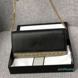Designer -Chain Crossbody Bag Women Shoulder Bags Leather Internal Zipper Pocket Credit Card Slot Long Wallets Fashion Letters Lady Handbags Purse
