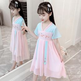 Girl Dresses Summer Dress For Girls Short Sleeve Big Party Kids Clothes 6 8 10 12 13 14 Year