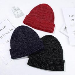 Berets Cool Skater Ski Winter Autumn Outdoors Snow Hat Windproof Hats Thick Warm Cap Reflective Beanie Woolly Knitted