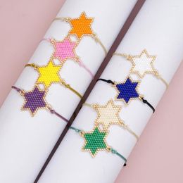 Link Bracelets Go2boho Star Charm Bracelet Miyuki Beaded Handmade Friendship For Women Jewellery Boho Fashion Pulseras Y2k Jewellery