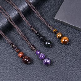 16MM Tiger Eye Beads Pendant Necklace Bracelet New Design Jewelry for Lovers Gift