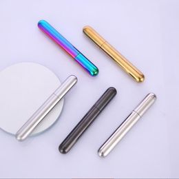 168mmx22mm Stainless Steel Cigar Holder Tube Pipe Travel Carry Case Holder Tobacco Cigarettes Holders Smoking Tool Accessories 5 colors