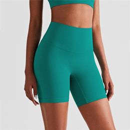 Active Shorts Solid Color High Waist Leggings Athletic Fitness Yoga Short Soft Sports Workout Training Tights Cycling For Women Gym Wear