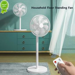 New Household Vertical Floor Fan 3 Wind Speed Super Strong Wind 90 Shaking Head Small Desktop Cold Fan With Remote Control