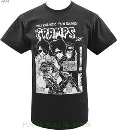 Men's T-Shirts Cotton Tee Shirts For Men Mens T-Shirt The Cramps Psychobilly Garage B Movie Horror Gig Poster Lux S 5Xl L230520 L230520