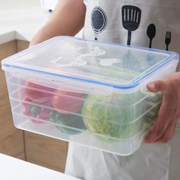 Commercial large capacity crisper plastic refrigerator storage box fruit and vegetable storage food frozen refrigerated storage box