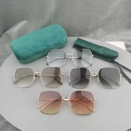 Sunglasses Frames Net red style horse clasp large square glasses womens GG0879S sunglasses metal