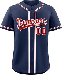 Jersey de beisebol personalizada Personalizada Hand Borderyy Jerseys Homens Mulheres Juventude Qualquer Nome Qualquer Número de tamanho Misto Mista Marinha 2605025