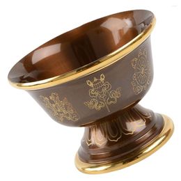 Bowls Water Cup Copper Holy Offering Worship Temple Tabletop Buddhism Container