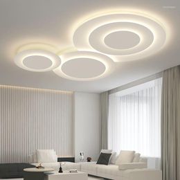 Ceiling Lights Ultra-Thin LED Light For Living Room Bedroom Home Deco Metal Panel Lamp White Modern Creative Large Lighting Fixtures