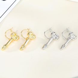 Stud Earrings Street Fashion Finger Gestures Ears Foot Pendant Metal Punk Style Female Organ Male Earring Jewellery