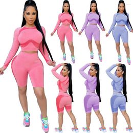 Women's Tracksuits European And American Sexy Fashion Personality Summer Digital Printing Tight-fitting Two-piece Sports Suit