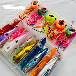 Baits Lures Inchiku Jigging Lures Sliding kabura 5pcs box 150g 120g 100g 80g 60g 40g Slider Snapper/Sea bream Jig head with BKK assist hook 230525