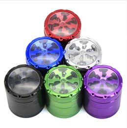 Smoking pipe Four layer open aluminum alloy cigarette grinder 40mm missing angle metal grinder cigarette set