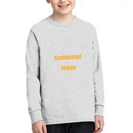 Men's T Shirts NOISYDESIGNS Custom Logo Long Sleeve T-Shirt For Boys Shirt Customized Print Teen Tops Teenage Boy Girl Tshirts Drop