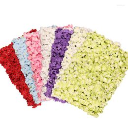 Decorative Flowers Artificial Hydrangea Silk Flower Wall Panels Backdrop Wedding Party Birthday Shop Outdoor Home Background Decoration