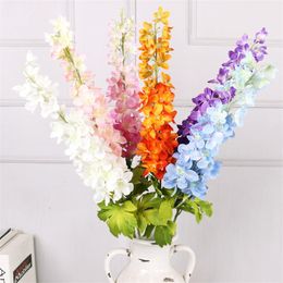 Decorative Flowers & Wreaths High Simulation Extra Large Flying Swallow Grass Hyacinth Fake Flower Silk Single Branch Long VioletDecorative