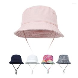 Hats 2023 Baby Panama Beach Sun Hat Summer Children Girl Bucket Cap Kids Solid Colour Outdoor Toddler Girls Fisherman Visor