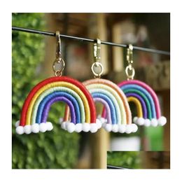 Keychains Lanyards Rainbow For Women Boho Handmade Key Holder Keyring Rame Bag Charm Car Hanging Jewellery Gifts 11 Styles Choice Dr Dh81I