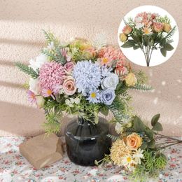 Decorative Flowers Dandelion Bouquet Simulation Artificial Flower Green Plants Used Family Weddings Decorations Bedroom Centre Table Layout