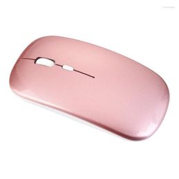 Mice 2.4G Wireless Mouse Rechargeable Charging Ultra-Thin Mute Office Notebook Opto-electronic For Home Use Silent Mouse1 Rose22