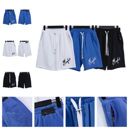 Mens Fashion Shorts Brand Designer Solid Colour Track Pant Summer Casual Trend Streetwear Pure Cotton Breathable Man Short Wear Black Blue White Asia Size S-XL