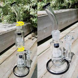 18inch Build A Bong Matrix Tyre Perc Glass Hookahs Tall Splicing Bubbler Recycler Water Pipes Oil Rigs with 18mm Joint Smoking Accessories