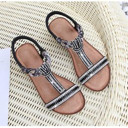 Sandals Rhinestone Women Bohemian Fashion Wedge Chunky Luxury Open Toe 2023 Summer Shoes For Sneakers
