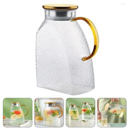 Bowls Cold Water Bottle Large Pitcher Portable Fridge Jug Household Pot Spout Glass Lid Tea